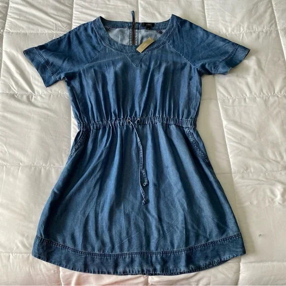 J. Crew Lightweight Washed Chambray Dress - Picture 4 of 7